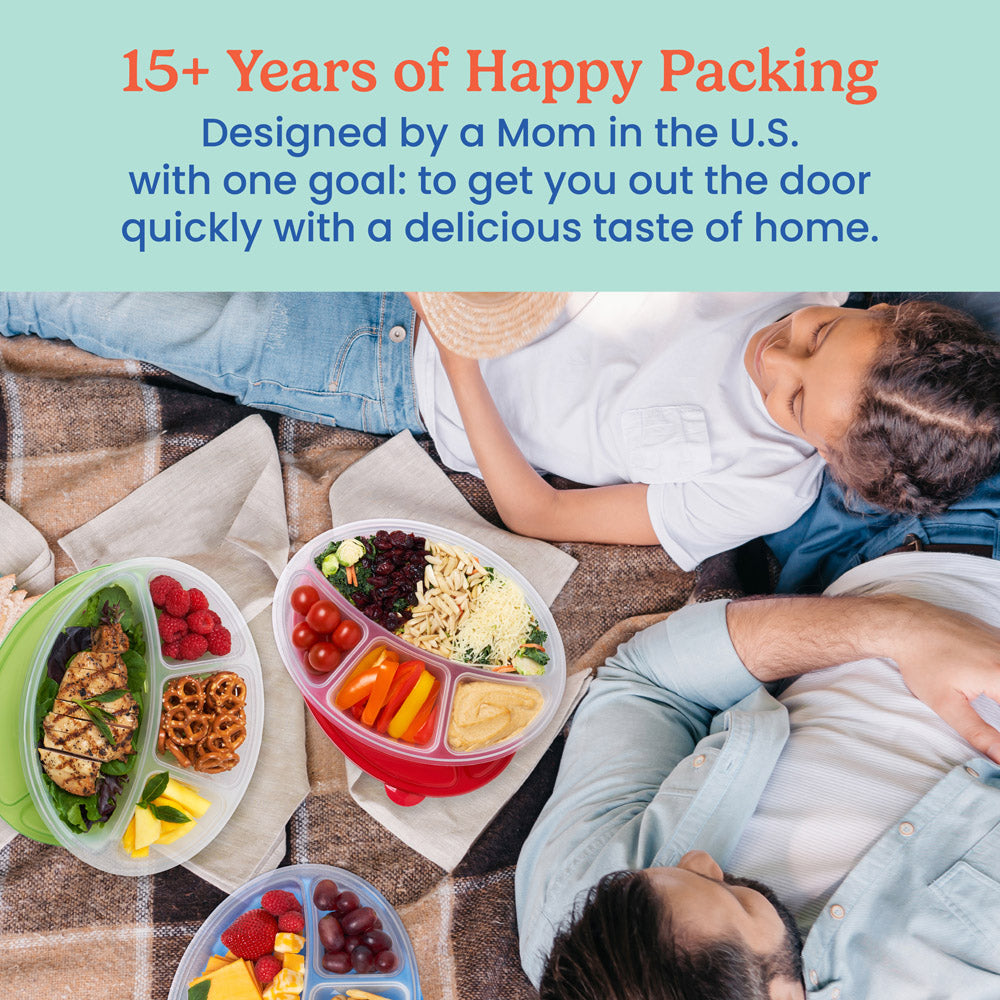 Bentgo® Easyboxes 4-Compartment Oval Containers - Classic | 15+ Years of Happy Packing - Designed by a Mom in the U.S. with one goal: to get you out the door quickly with a delicious taste of home