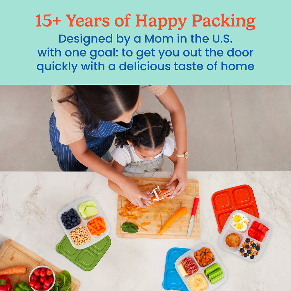 Bentgo® Easyboxes 4-Compartment Snack Containers 20-Piece Set - Classic | 15+ Years of Happy Packing - Designed by a Mom in the U.S. with one goal: to get you out the door quickly with a delicious taste of home