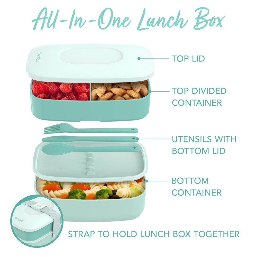 Bentgo® Classic Lunch Box | Bento Style Lunch Box | Coastal Aqua