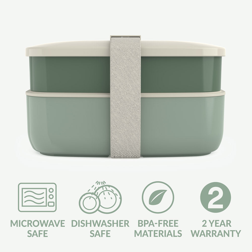 Bentgo® Classic Lunch Box | Bento Style Lunch Box | Khaki Green