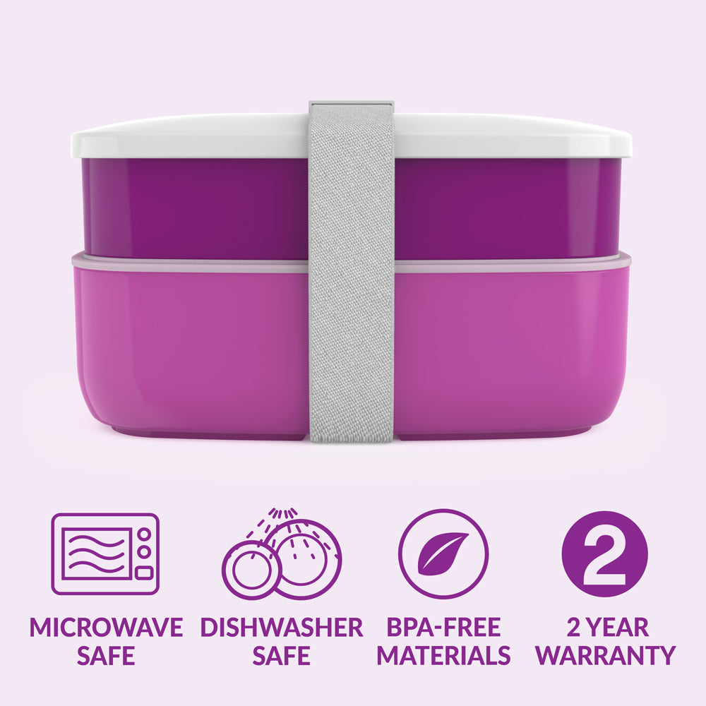 Bentgo® Classic Lunch Box | Bento Style Lunch Box | Purple