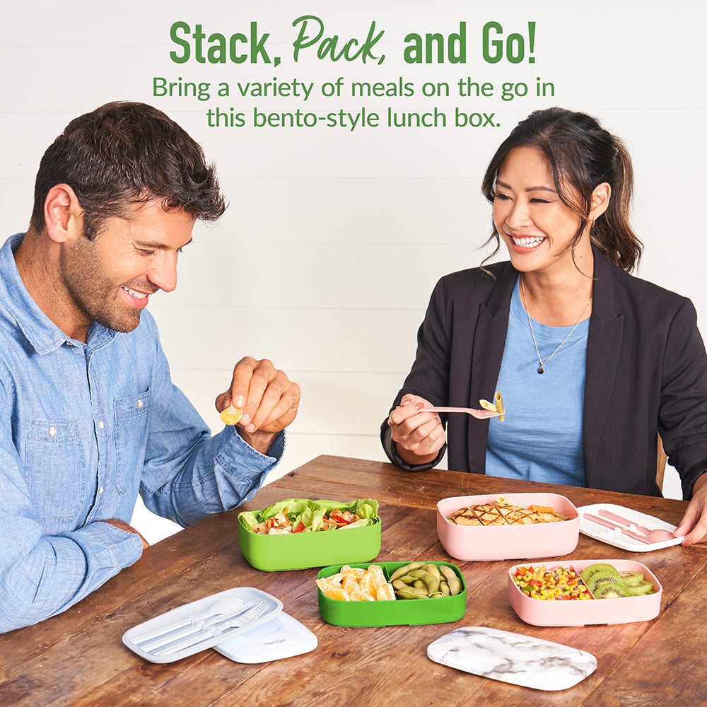 Bentgo® Classic Lunch Box - Green | Stack, Pack, And Go! - Bring A Variety Of Meals On The Go In This Bento-Style Lunch Box