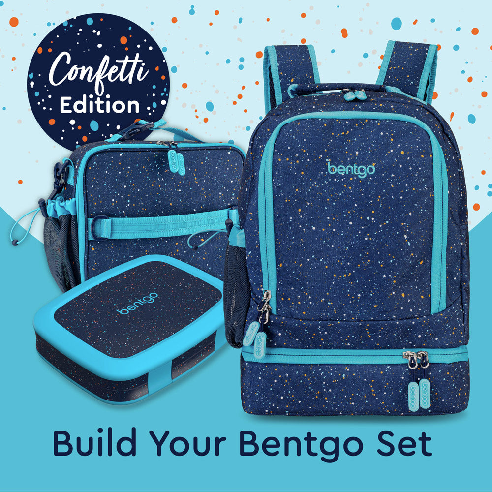 Bentgo® Kids Backpack & Lunch Bag | Abyss Blue Speckle Confetti