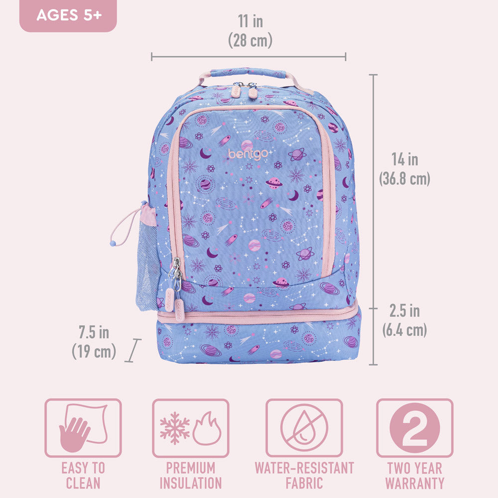 Bentgo® Kids Backpack & Lunch Bag | Lavender Galaxy