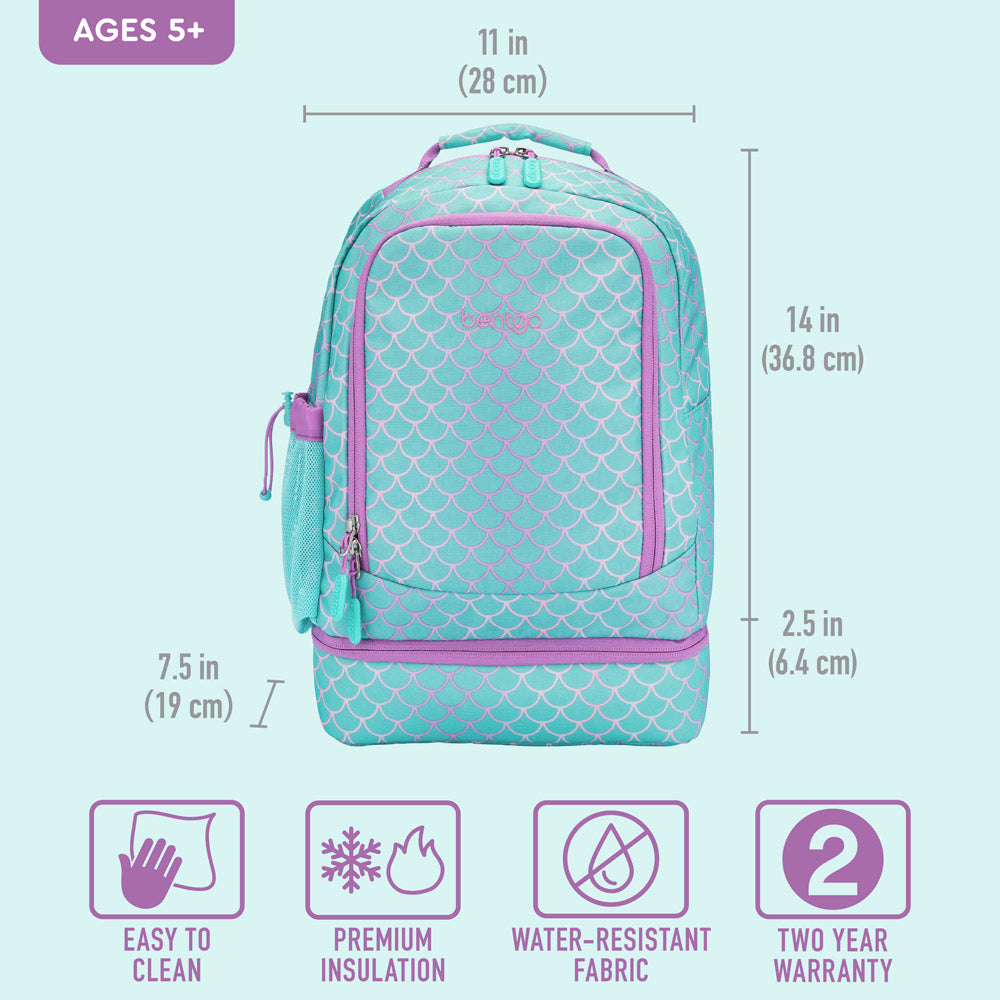 Bentgo® Kids Backpack & Lunch Bag | Mermaid