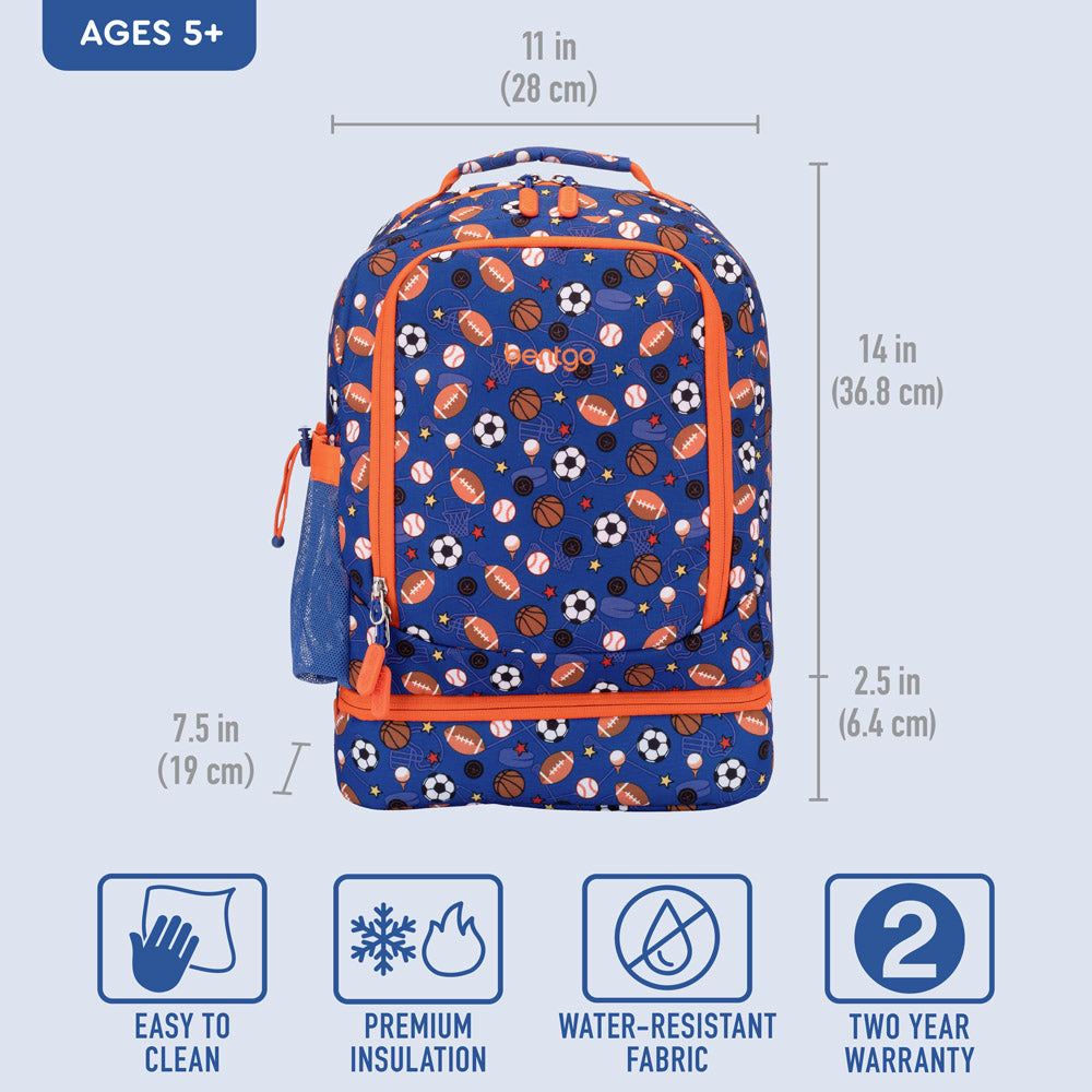 Bentgo® Kids Backpack & Lunch Bag | Sports