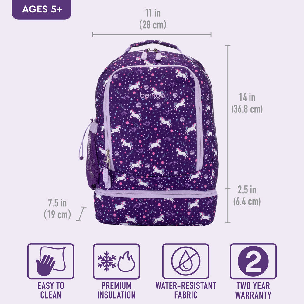 Bentgo® Kids Backpack & Lunch Bag | Unicorns