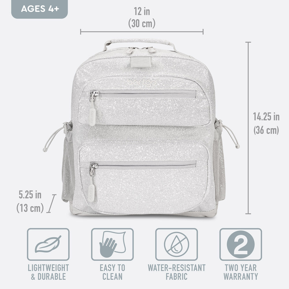 Bentgo® Kids Backpack | Silver Glitter