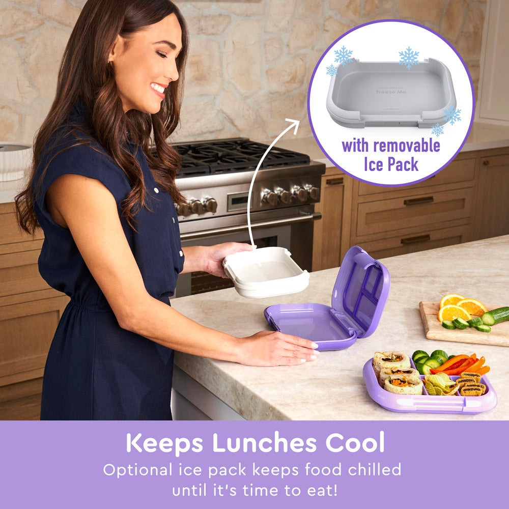 Bentgo® Kids Chill Lunch Box (2-Pack) - Purple | Optional Ice Pack Keeps Food Chilled Until It’s Time To Eat!