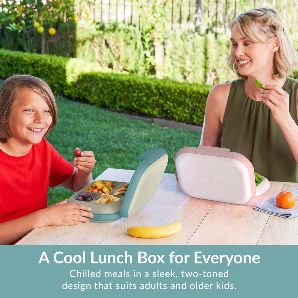 Bentgo® Chill Max Lunch Box - Bone and Glacier Blue | A Cool Lunch Box For Everyone - Chilled Meals In A Sleek, Two-Toned Design That Suits Adults And Older Kids