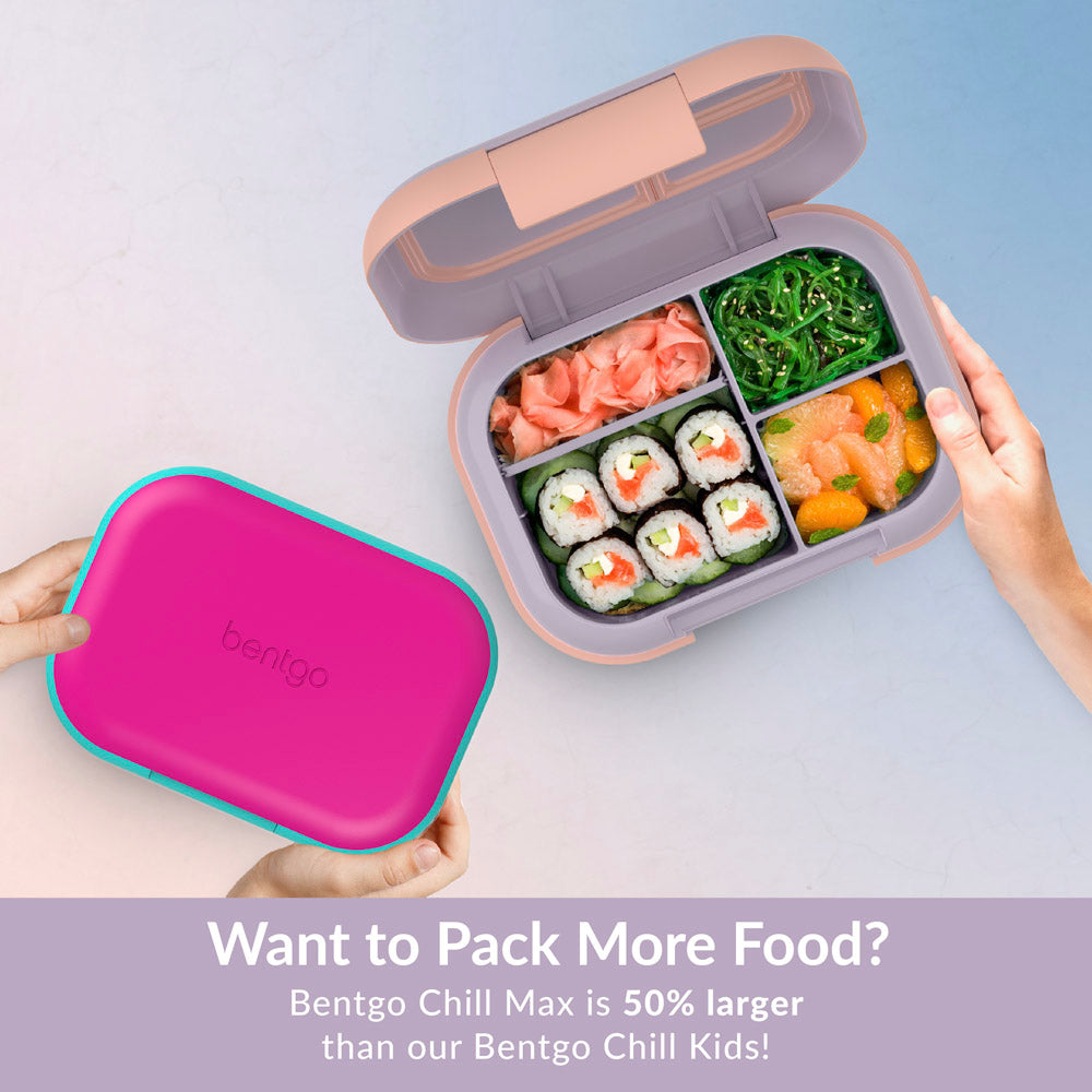 Bentgo® Chill Max Lunch Box - Lavender and Peach | Want To Pack More Food? - Bentgo Chill Max Is 50% Larger Than Our Bentgo Chill Kids