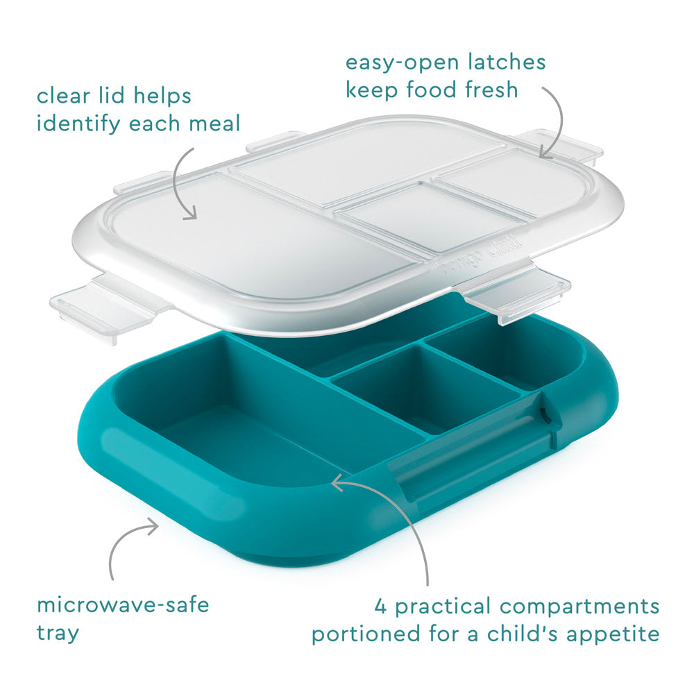 Bentgo Kids Chill Tray with Transparent Cover - Truly Teal Speckle