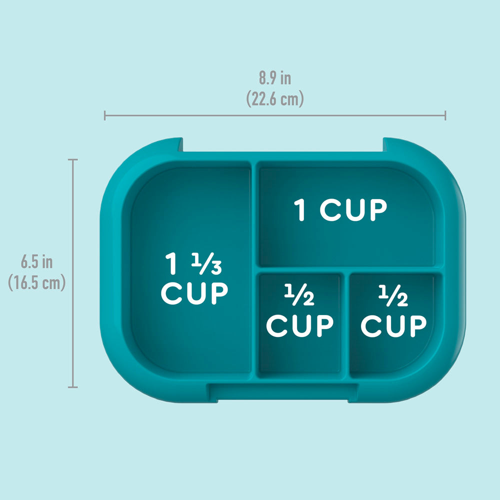 Bentgo Kids Chill Tray with Transparent Cover - Truly Teal Speckle