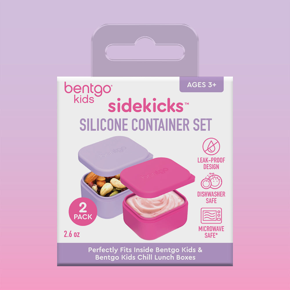 Bentgo® Kids Sidekicks 2-Pack Silicone Container Set - Lavender & Pink | Packaging