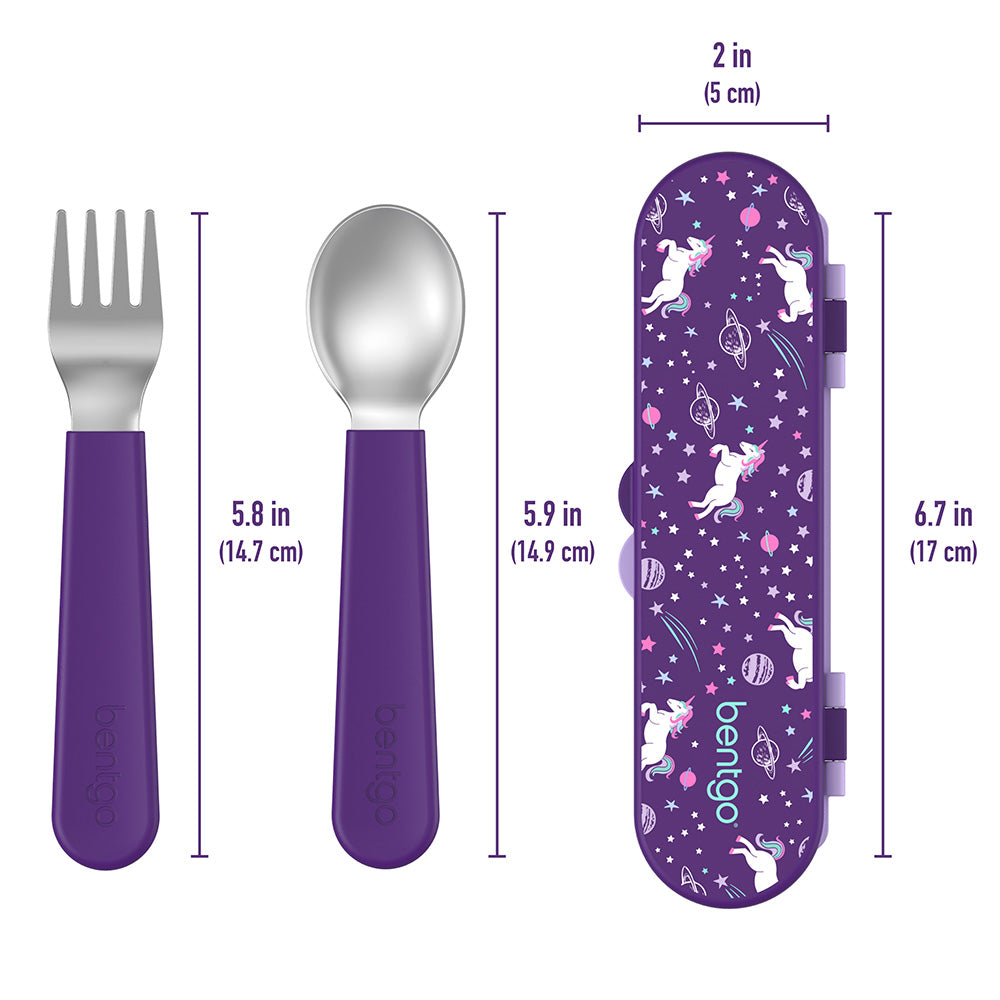 Bentgo® Kids Stainless Steel Utensils Set | Unicorn