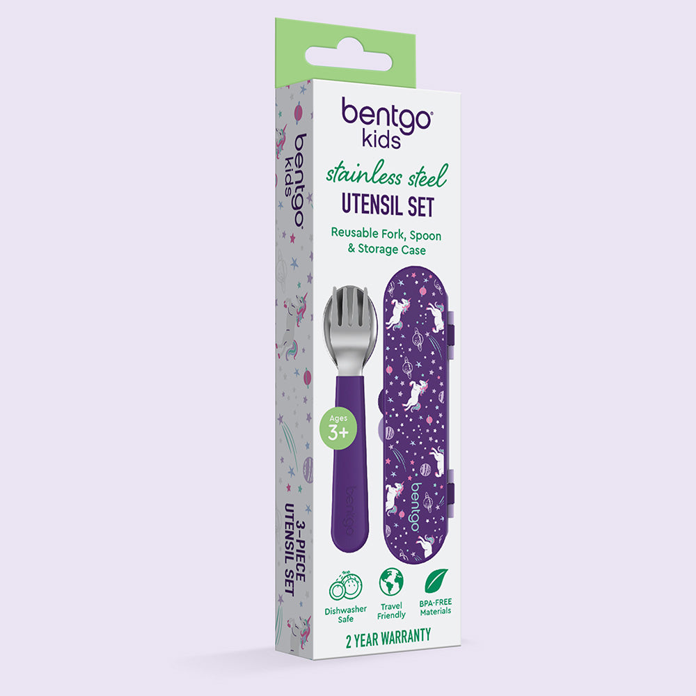 Bentgo® Kids Stainless Steel Utensils Set | Unicorn