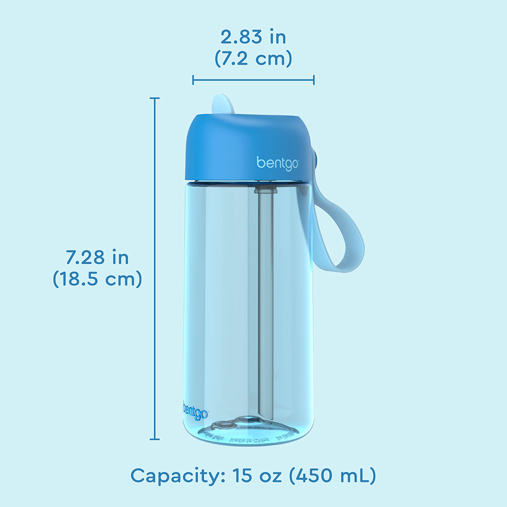 Bentgo® Kids Water Bottle  - Blue | Dimensions + What’s In The Box