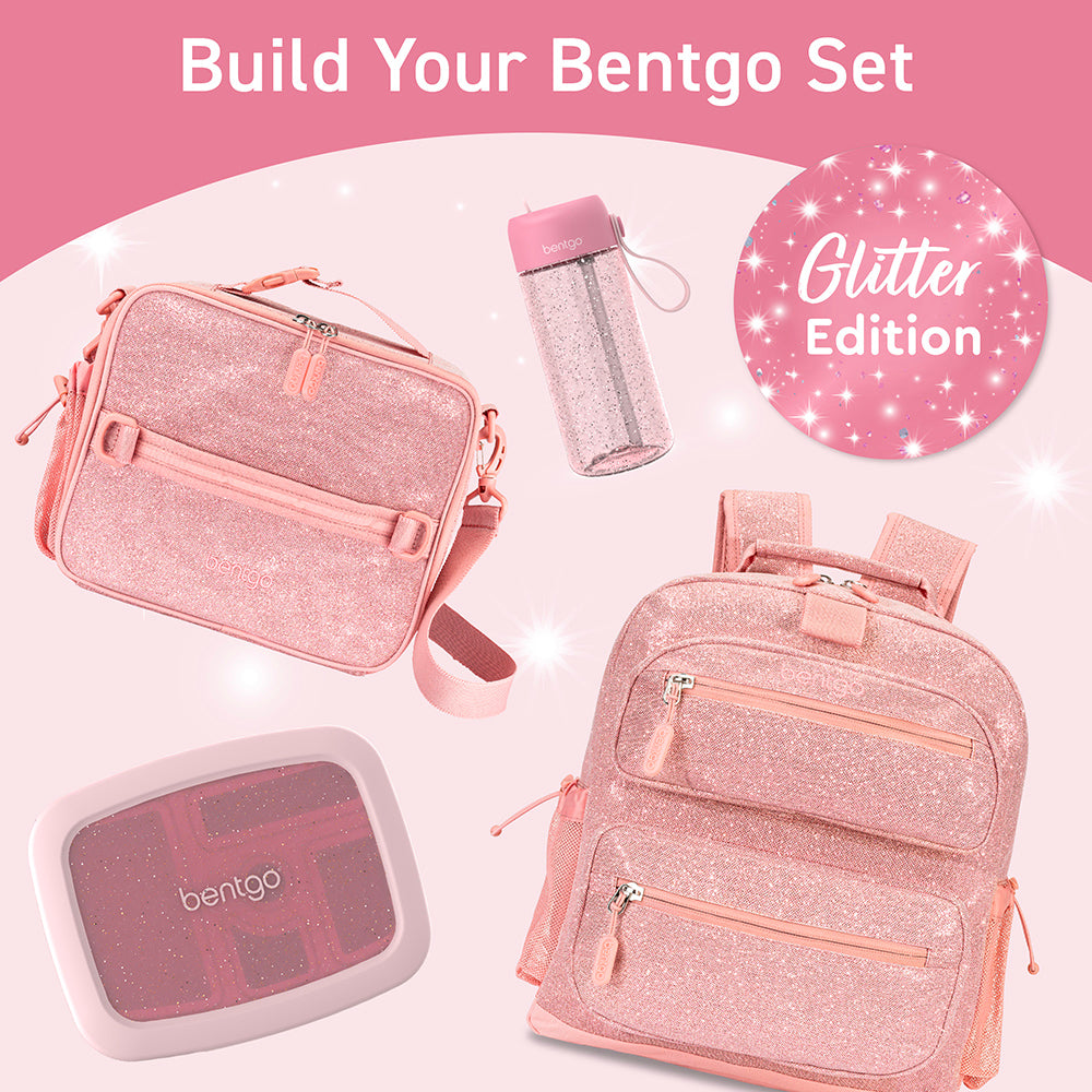 Bentgo® Kids Water Bottle  - Petal Pink Glitter | Build Your Bentgo Set