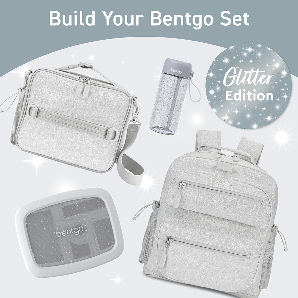 Bentgo® Kids Water Bottle  - Silver Glitter | Build Your Bentgo Set