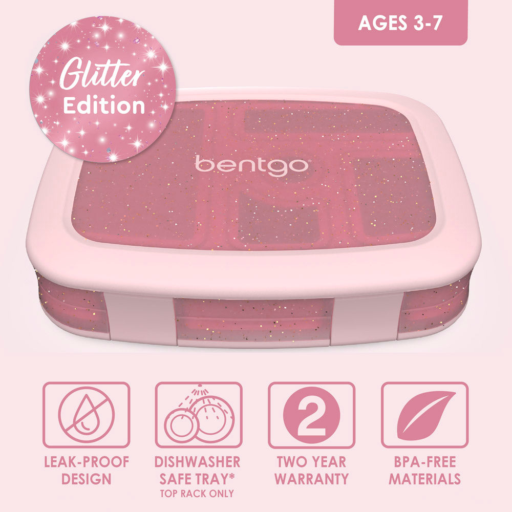 Bentgo® Kids Lunch Box - Petal Pink - Glitter