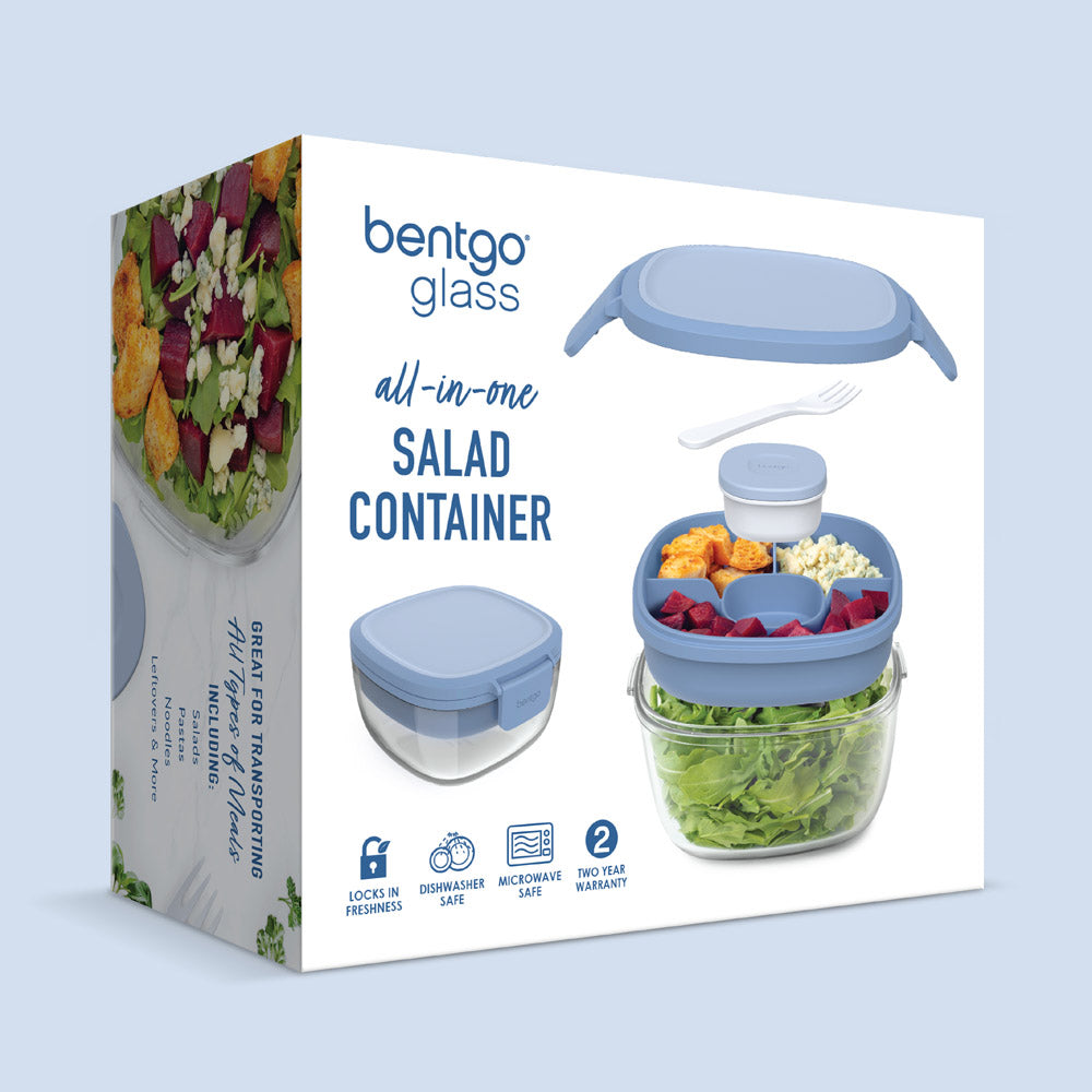 Bentgo® Glass Salad Container - Light Blue | Packaging