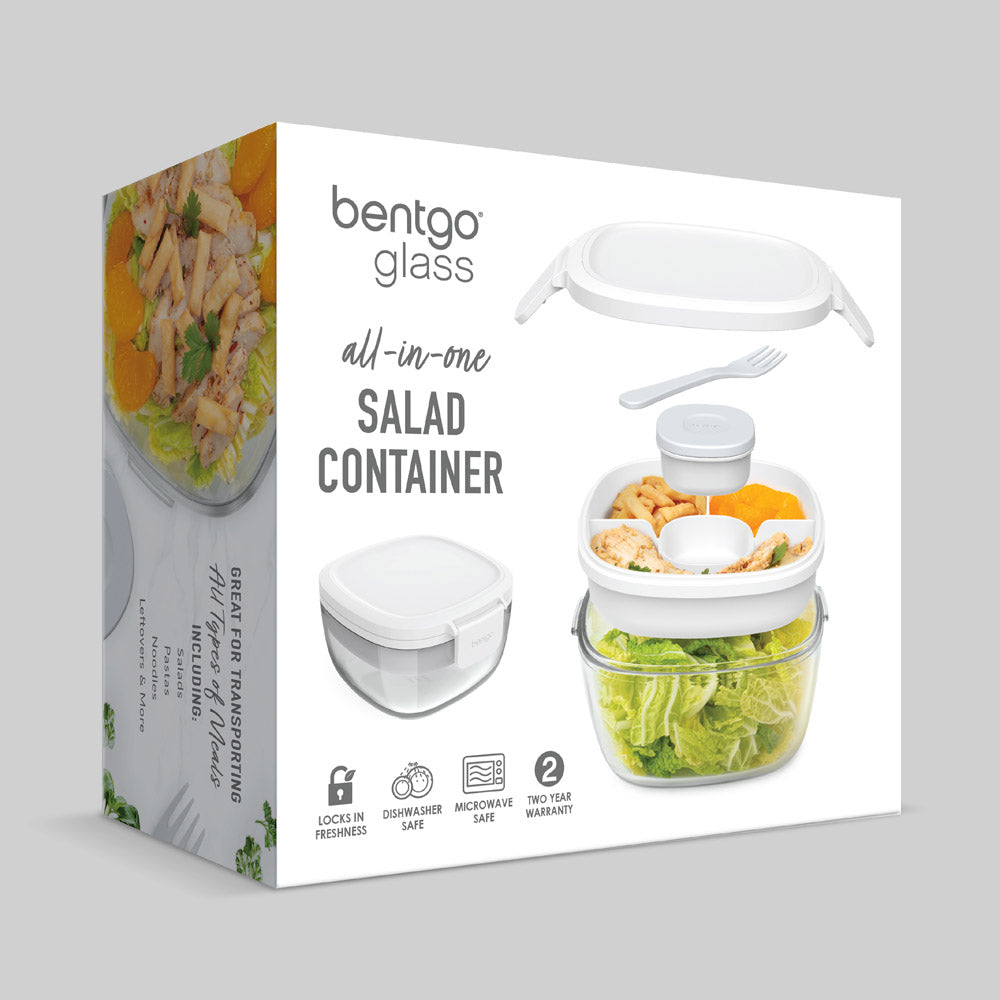 Bentgo® Glass Salad Container - White | Packaging