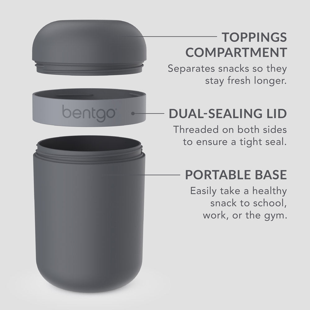 Bentgo® Modern Lunch Box & Snack Cup | Dark Gray