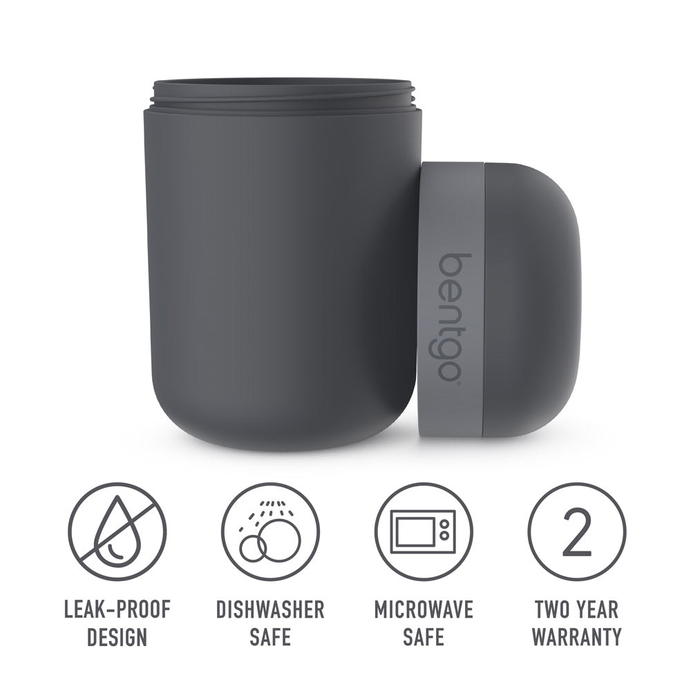 Bentgo® Modern Lunch Box & Snack Cup | Dark Gray