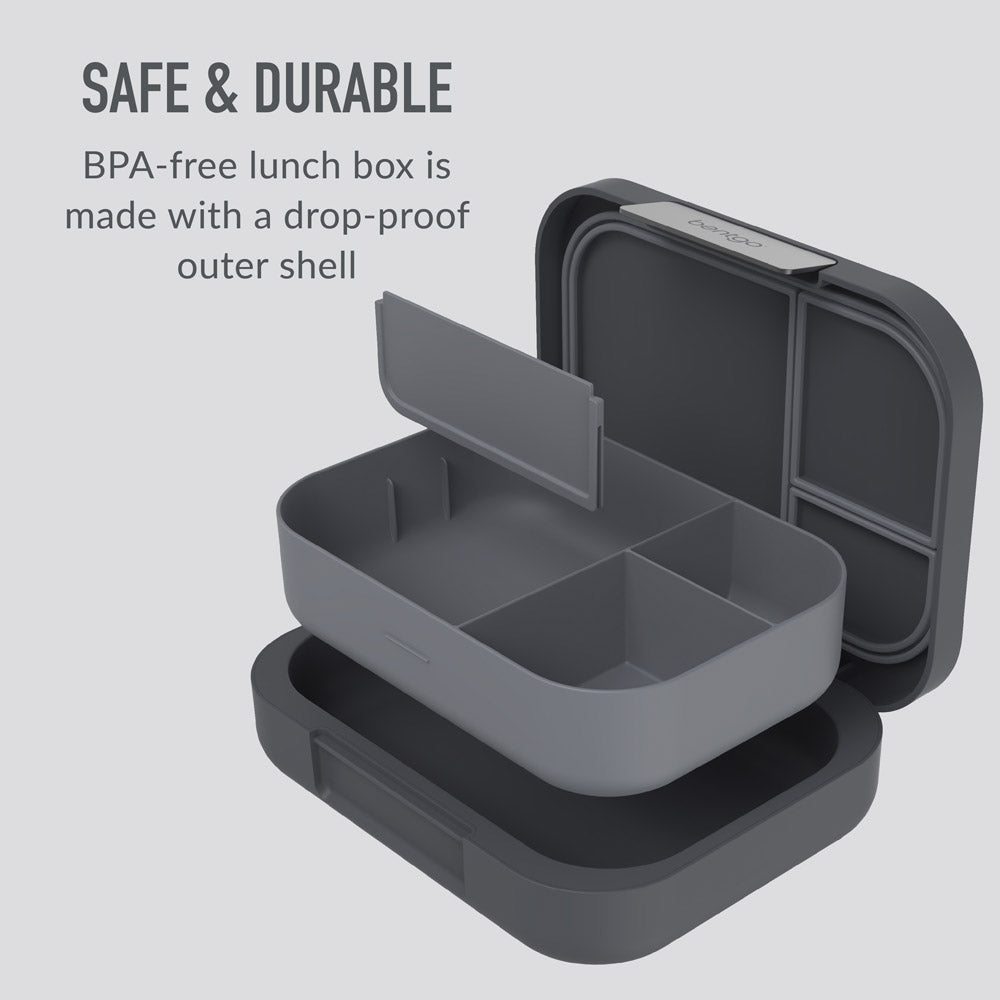 Bentgo® Modern Lunch Box (2 Pack) | Dark Gray - Safe and Durable BPA-free lunch box