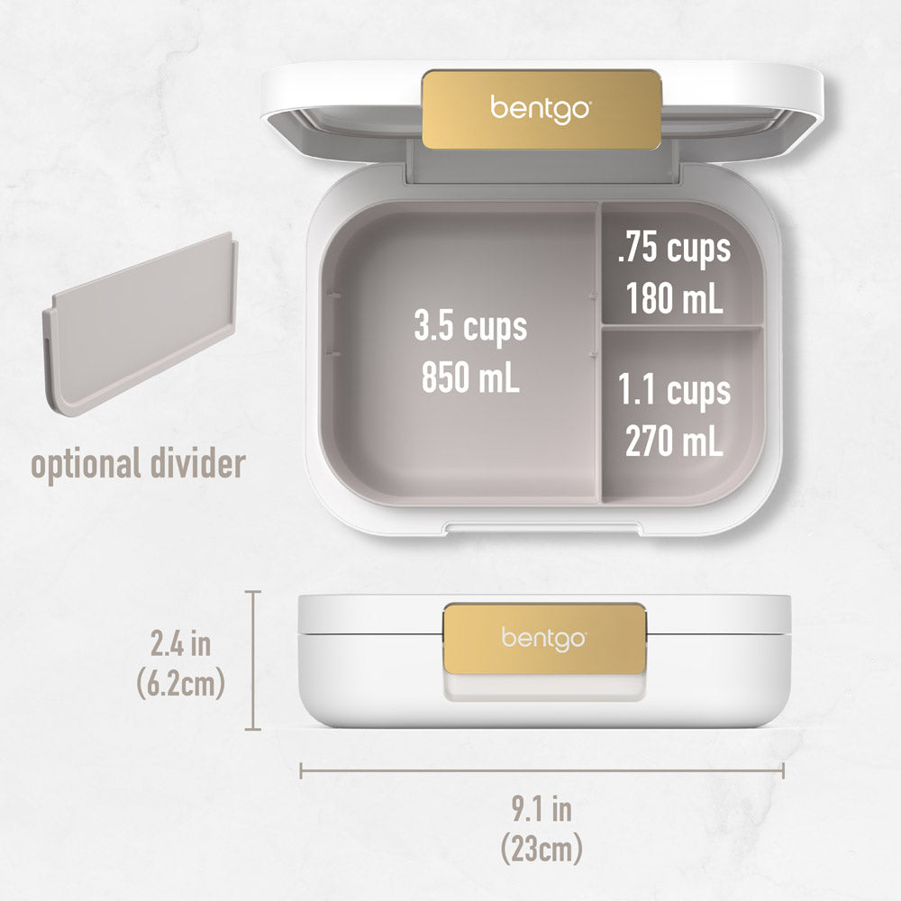 Bentgo® Modern Lunch Box with an Optional Divider- White