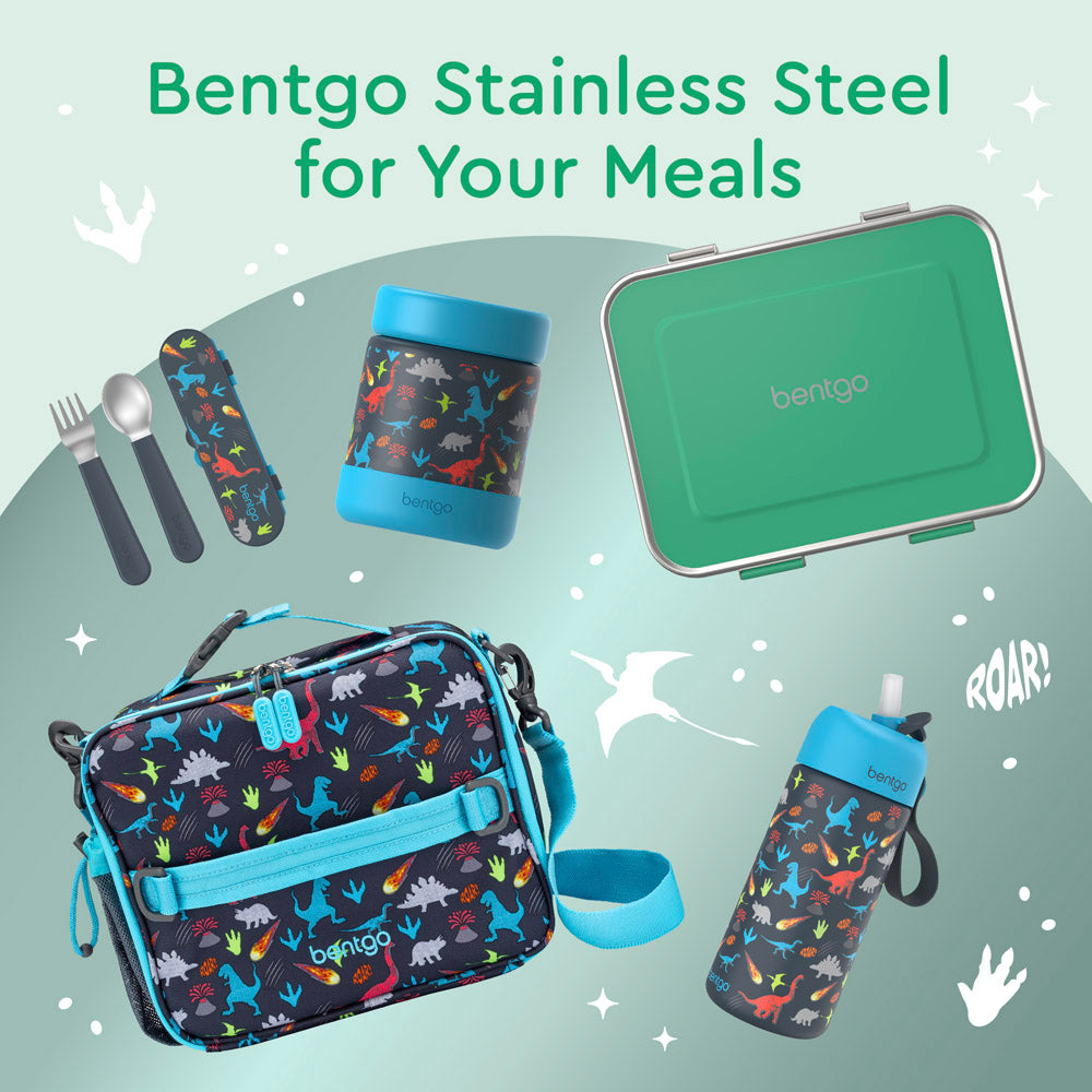 Bentgo® Kids Stainless Steel Lunch Box  - Green | Bentgo Stainless Steel For Your Meals