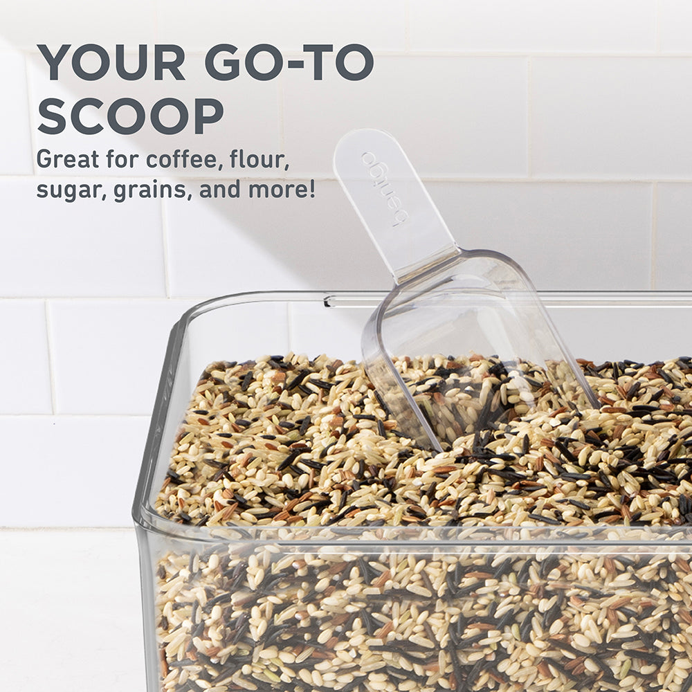 Bentgo® 3-Piece All Purpose Scoop Set (Clear) | Your Go-To Scoop - Great For Coffee, Flour, Sugar, Grains, And More!