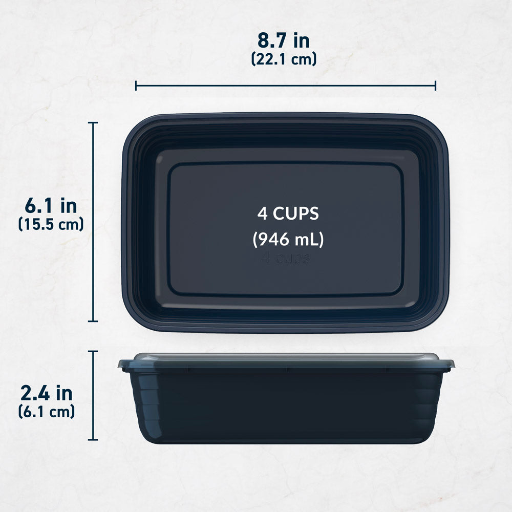 Bentgo® 1-Compartment Containers | Food Prep Containers Dimensions & Sizing