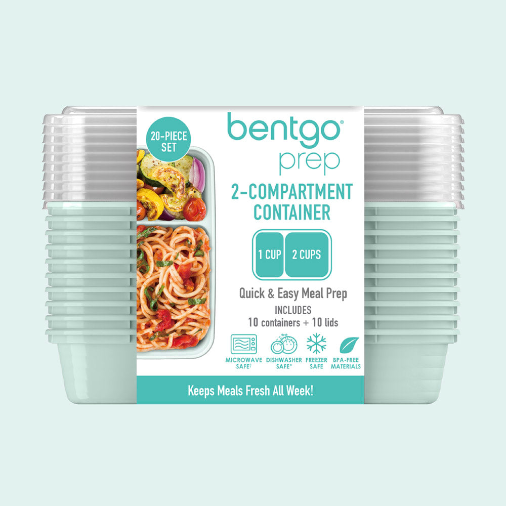 Bentgo Prep 2-Compartment Meal Prep Containers - Mint | Packaging