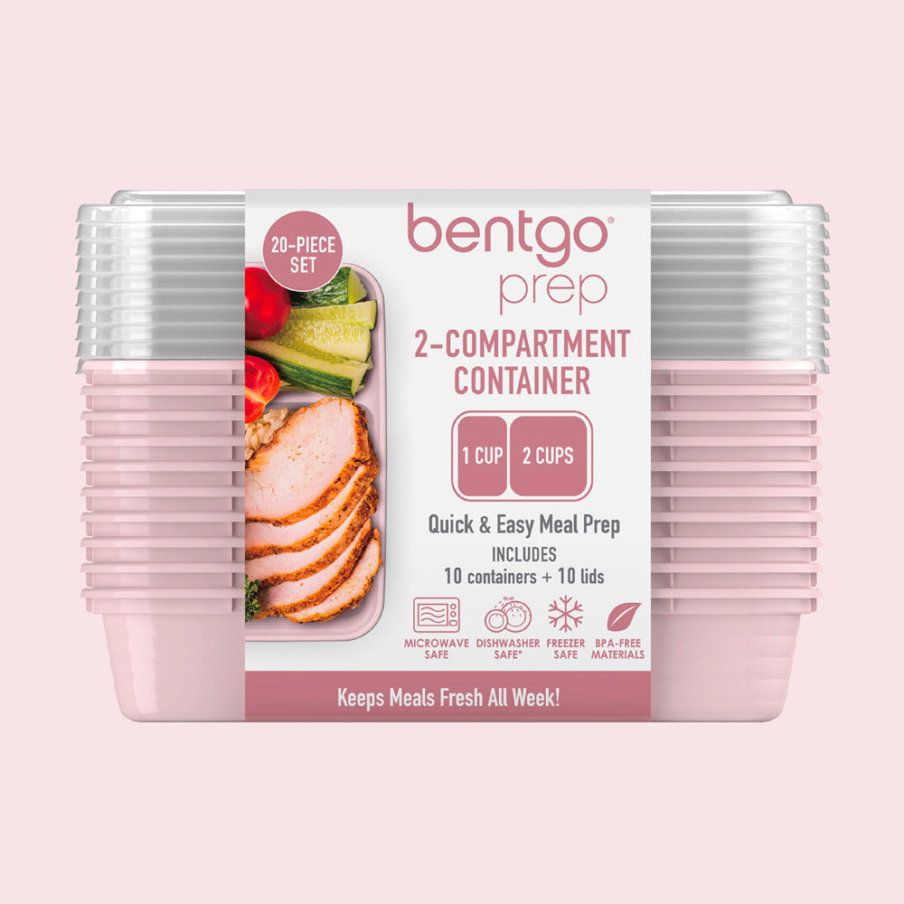 Bentgo Prep 2-Compartment Meal Prep Containers - Blush Pink | Packaging