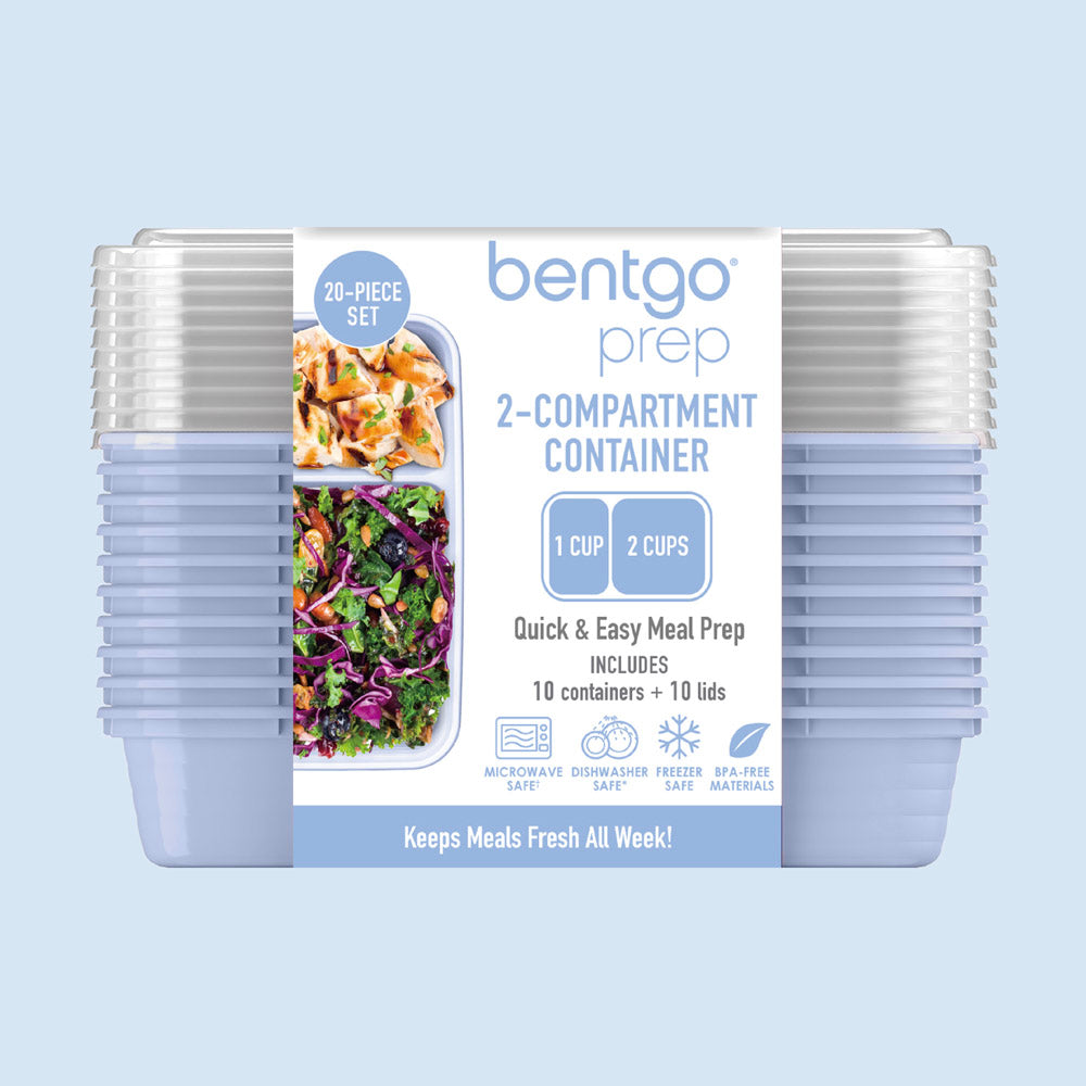 Bentgo Prep 2-Compartment Meal Prep Containers - Periwinkle | Packaging