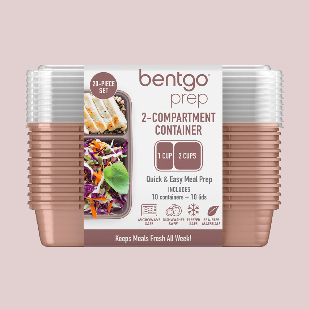 Bentgo Prep 2-Compartment Meal Prep Containers - Rose Gold | Packaging