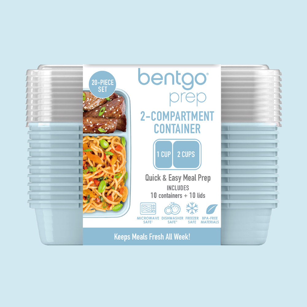 Bentgo Prep 2-Compartment Meal Prep Containers - Sky | Packaging