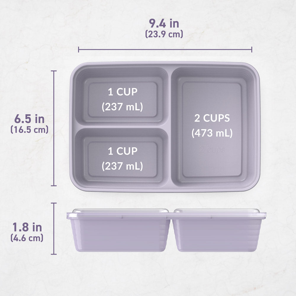 Bentgo® 3-Compartment Containers | Meal Prep Containers