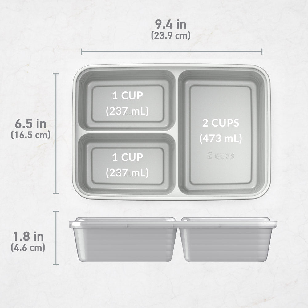 Bentgo® 3-Compartment Containers | Meal Prep Containers