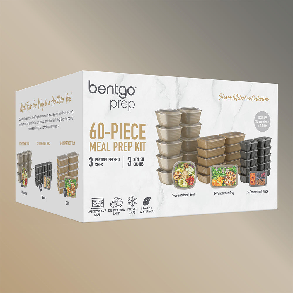 Bentgo Prep 60-Piece Variety Meal Prep Kit | Reusable Meal Prep Containers