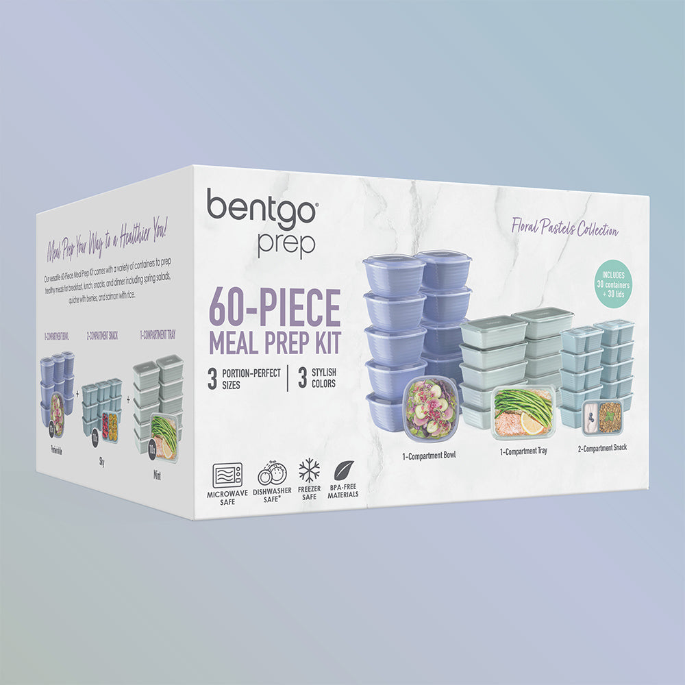 Bentgo Prep 60-Piece Variety Meal Prep Kit | Reusable Meal Prep Containers