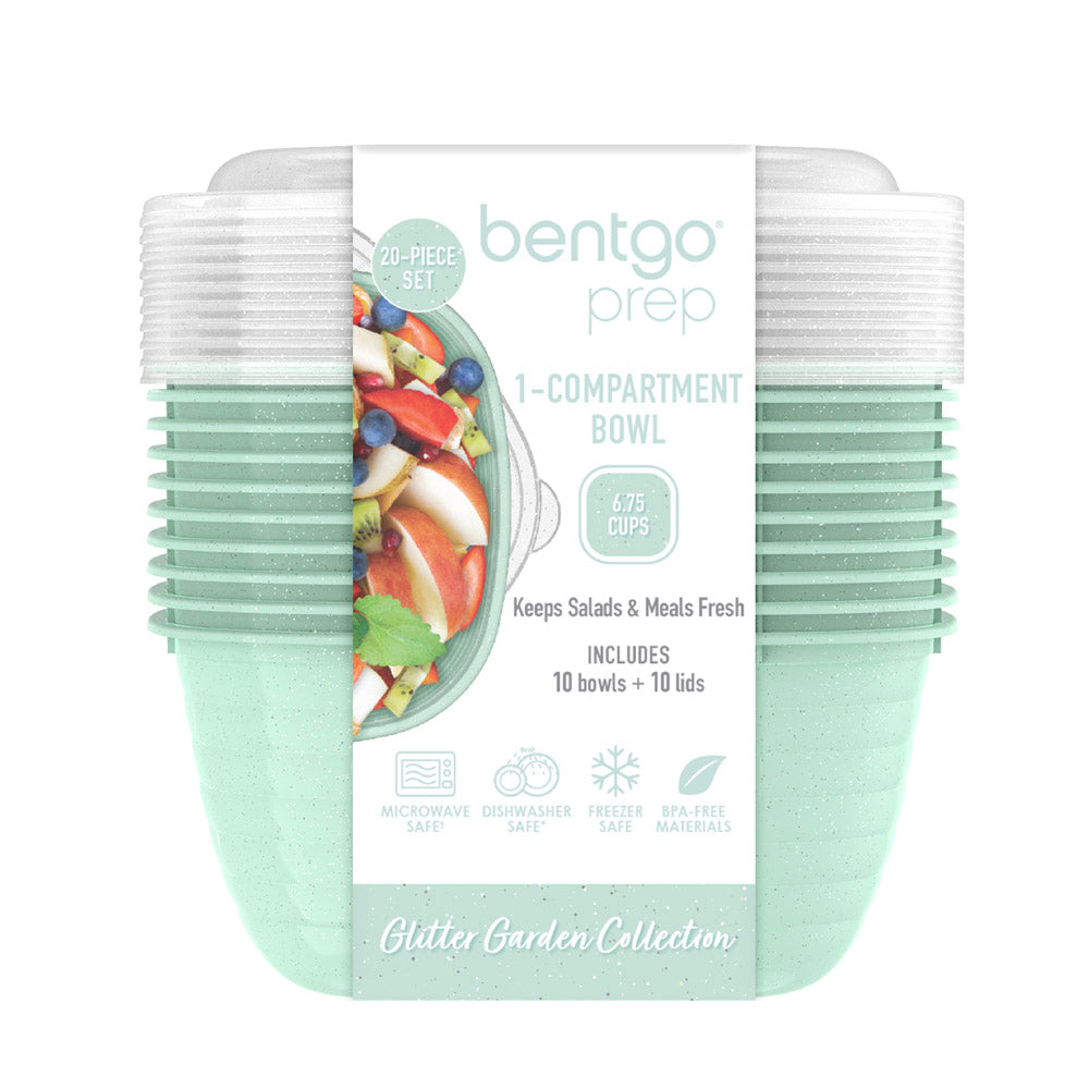 Bentgo® Prep 1-Compartment Bowls - Sage Leaf Glitter | Packaging