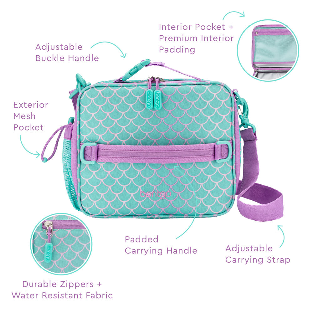 Bentgo® Kids Lunch Box, Bag, & Ice Packs | Mermaids