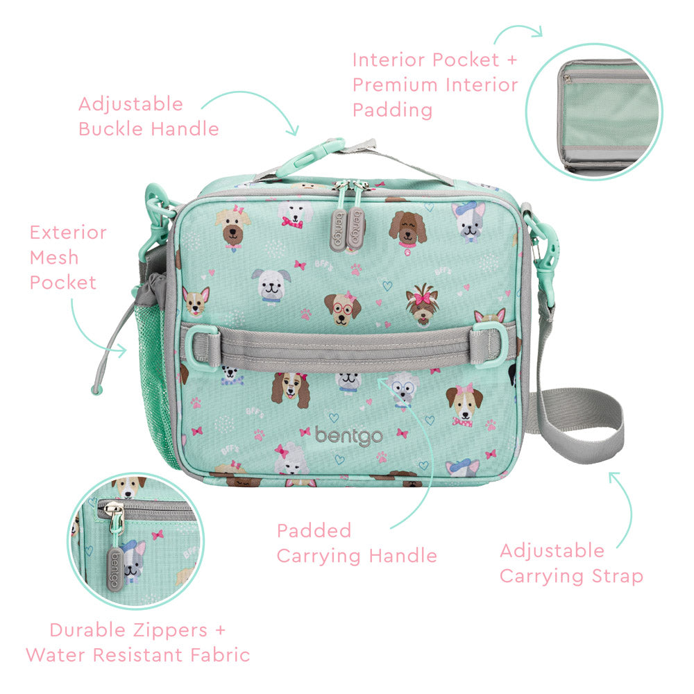 Bentgo® Kids Lunch Box, Bag, & Ice Packs | Puppy Love