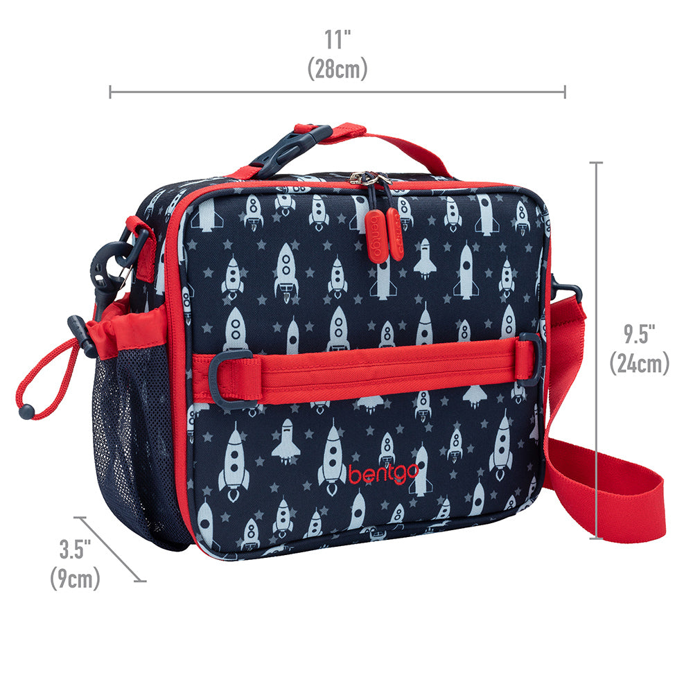 Bentgo Kids Prints Lunch Box, Lunch Bag, & Ice Packs - Space Rockets