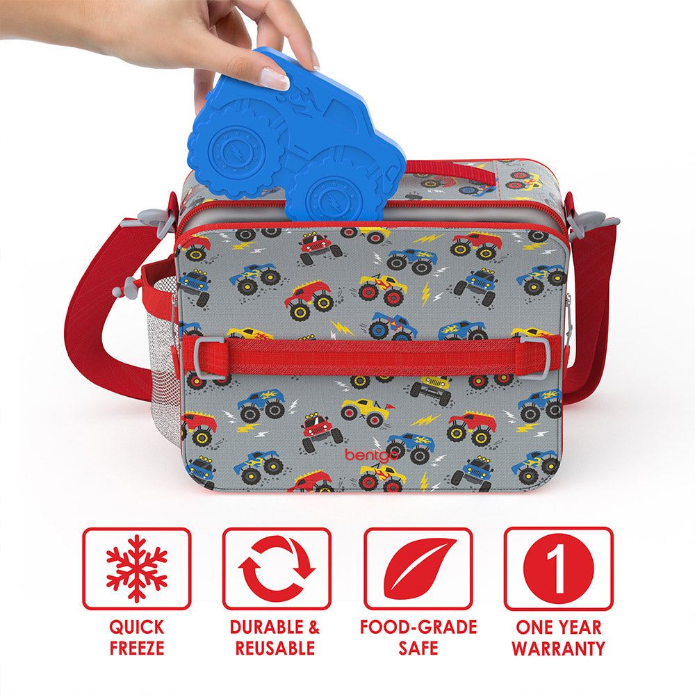 Bentgo® Kids Lunch Box, Bag, & Ice Packs | Trucks