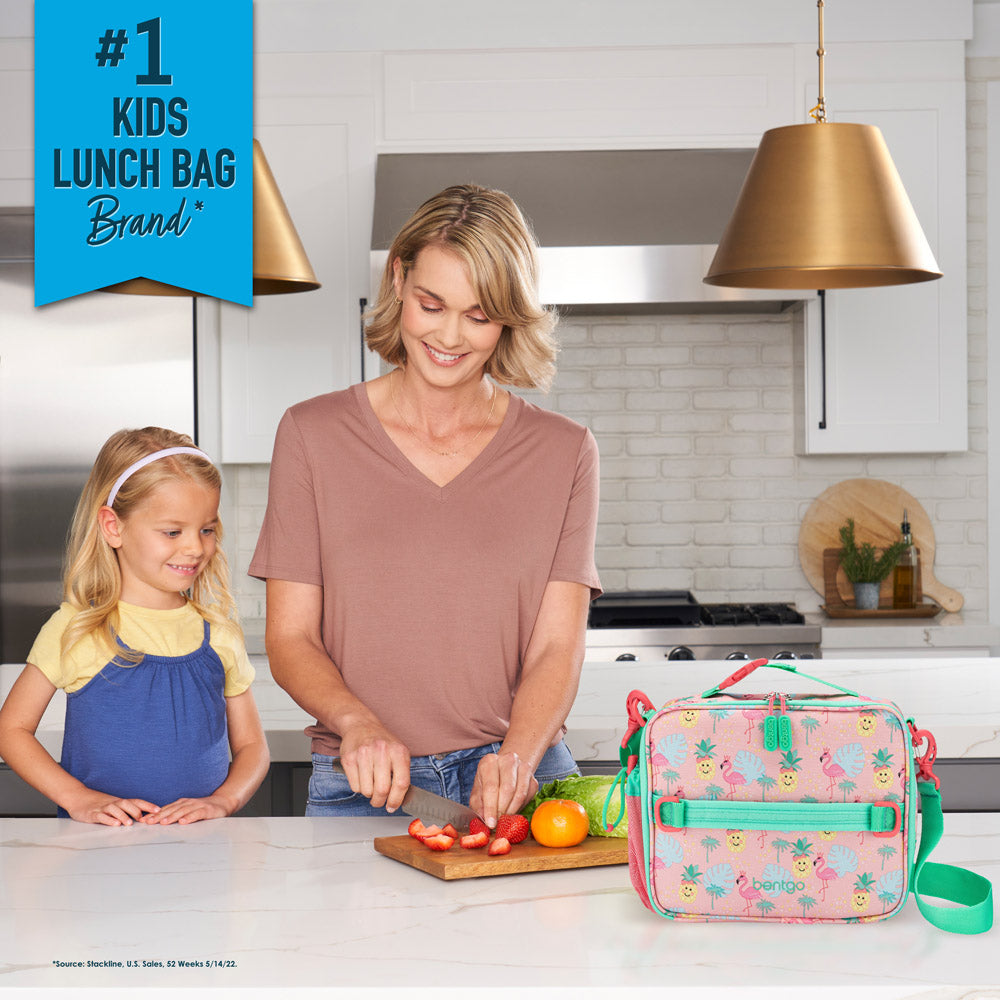 Bentgo Kids Prints Lunch Box, Lunch Bag, & Ice Packs - Tropical