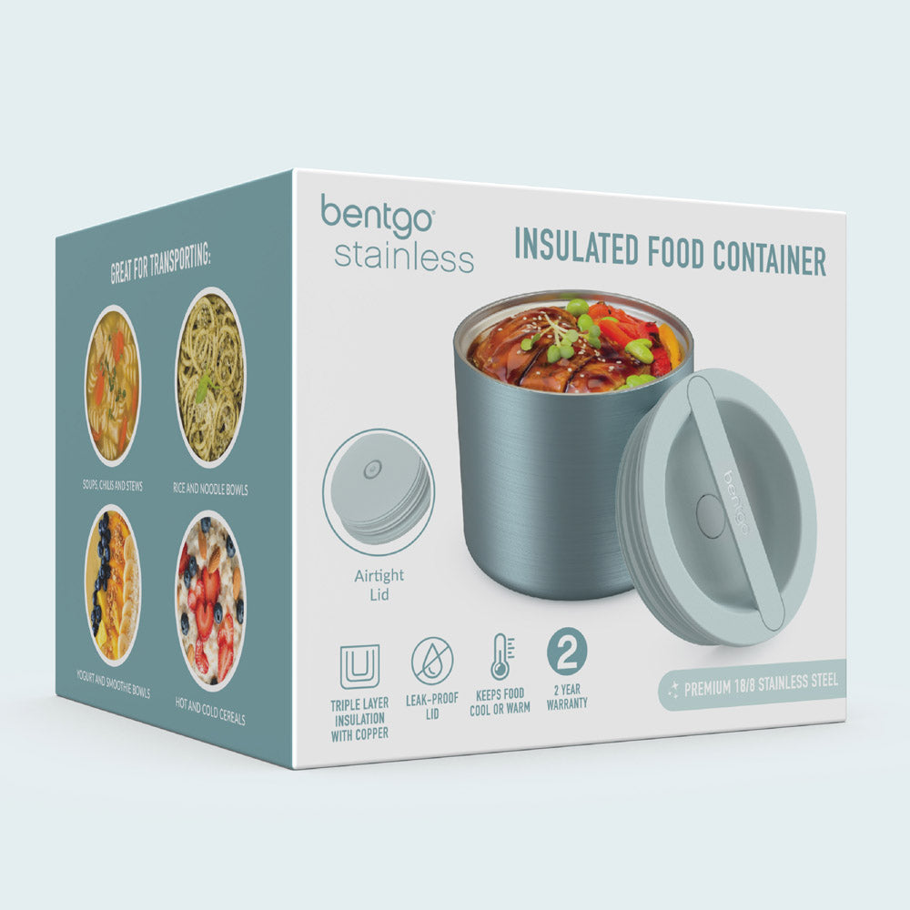 Bentgo® Stainless Steel Insulated Food Container - Aqua | Packaging