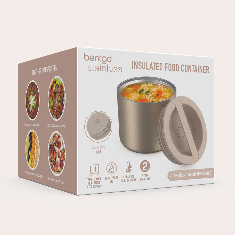 Bentgo® Stainless Steel Insulated Food Container - Gold | Packaging